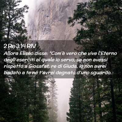 Picture 02 - 2 Re 3:14 RIV - Allora Eliseo disse: “Com’è vero che vive - Bible Verse Picture