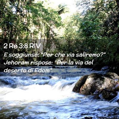 Picture 02 - 2 Re 3:8 RIV - E soggiunse: “Per che via saliremo?” Jehoram - Bible Verse Picture