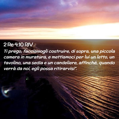 Picture 02 - 2 Re 4:10 RIV - Ti prego, facciamogli costruire, di sopra, una - Bible Verse Picture