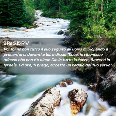 Picture 02 - 2 Re 5:15 RIV - Poi tornò con tutto il suo séguito all’uomo - Bible Verse Picture