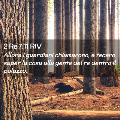Picture 02 - 2 Re 7:11 RIV - Allora i guardiani chiamarono, e fecero saper la - Bible Verse Picture