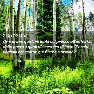 Picture 02 - 2 Re 7:3 RIV - Or v’erano quattro lebbrosi presso - Bible Verse Picture