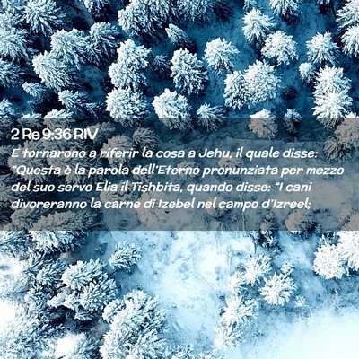 Picture 02 - 2 Re 9:36 RIV - E tornarono a riferir la cosa a Jehu, il quale - Bible Verse Picture