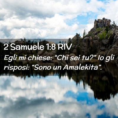 Picture 02 - 2 Samuele 1:8 RIV - Egli mi chiese: “Chi sei tu?” Io gli risposi: - Bible Verse Picture