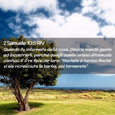 Picture 02 - 2 Samuele 10:5 RIV - Quando fu informato della cosa, Davide mandò - Bible Verse Picture
