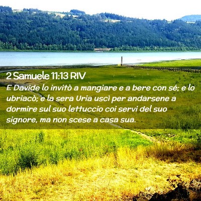 Picture 02 - 2 Samuele 11:13 RIV - E Davide lo invitò a mangiare e a bere con sé; - Bible Verse Picture