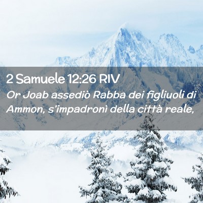 Picture 02 - 2 Samuele 12:26 RIV - Or Joab assediò Rabba dei figliuoli di Ammon, - Bible Verse Picture
