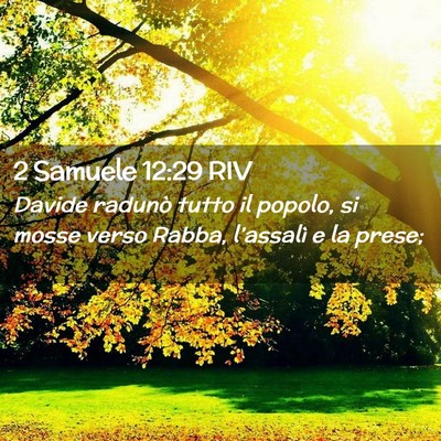 Picture 02 - 2 Samuele 12:29 RIV - Davide radunò tutto il popolo, si mosse verso - Bible Verse Picture