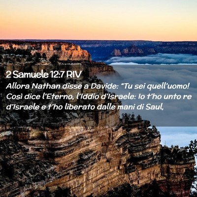 Picture 02 - 2 Samuele 12:7 RIV - Allora Nathan disse a Davide: “Tu sei - Bible Verse Picture