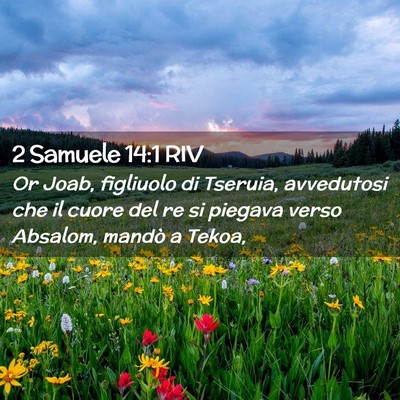 Picture 02 - 2 Samuele 14:1 RIV - Or Joab, figliuolo di Tseruia, avvedutosi che il - Bible Verse Picture