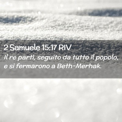 Picture 02 - 2 Samuele 15:17 RIV - Il re partì, seguito da tutto il popolo, e si - Bible Verse Picture