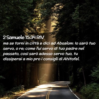 Picture 02 - 2 Samuele 15:34 RIV - ma se torni in città e dici ad Absalom: Io sarò - Bible Verse Picture