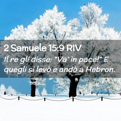 Picture 02 - 2 Samuele 15:9 RIV - Il re gli disse: “Va’ in pace!” E quegli si - Bible Verse Picture