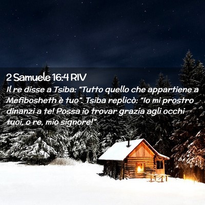 Picture 02 - 2 Samuele 16:4 RIV - Il re disse a Tsiba: “Tutto quello che - Bible Verse Picture