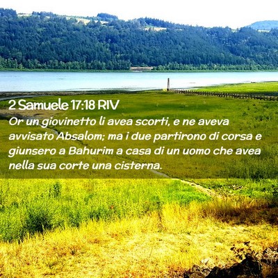 Picture 02 - 2 Samuele 17:18 RIV - Or un giovinetto li avea scorti, e ne aveva - Bible Verse Picture