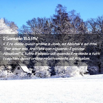 Picture 02 - 2 Samuele 18:5 RIV - E il re diede quest’ordine a Joab, ad Abishai e - Bible Verse Picture