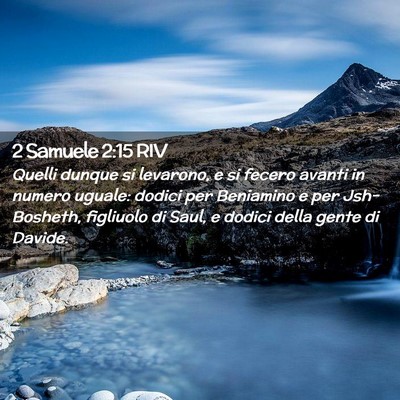Picture 02 - 2 Samuele 2:15 RIV - Quelli dunque si levarono, e si fecero avanti in - Bible Verse Picture