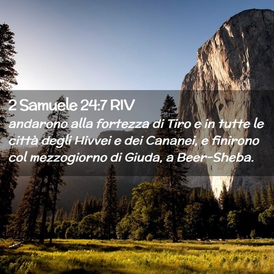 Picture 02 - 2 Samuele 24:7 RIV - andarono alla fortezza di Tiro e in tutte le - Bible Verse Picture