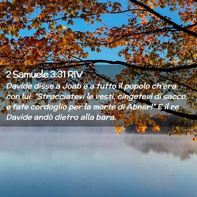 Picture 02 - 2 Samuele 3:31 RIV - Davide disse a Joab e a tutto il popolo ch’era - Bible Verse Picture