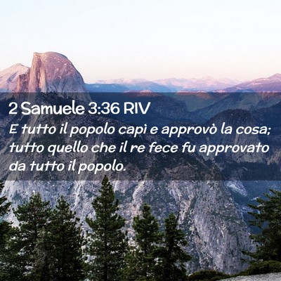 Picture 02 - 2 Samuele 3:36 RIV - E tutto il popolo capì e approvò la cosa; tutto - Bible Verse Picture