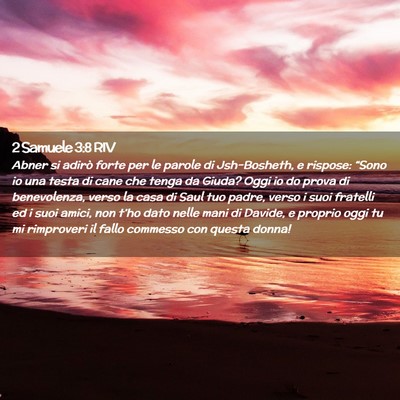Picture 02 - 2 Samuele 3:8 RIV - Abner si adirò forte per le parole di - Bible Verse Picture