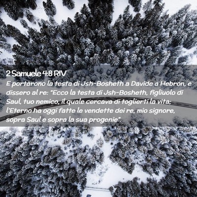 Picture 02 - 2 Samuele 4:8 RIV - E portarono la testa di Jsh-Bosheth a Davide a - Bible Verse Picture