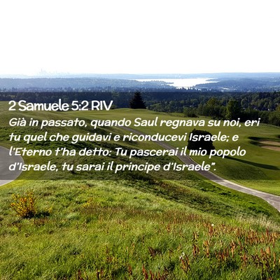 Picture 02 - 2 Samuele 5:2 RIV - Già in passato, quando Saul regnava su noi, eri - Bible Verse Picture