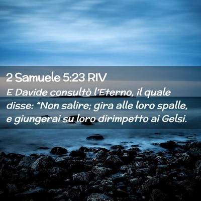 Picture 02 - 2 Samuele 5:23 RIV - E Davide consultò l’Eterno, il quale disse: - Bible Verse Picture