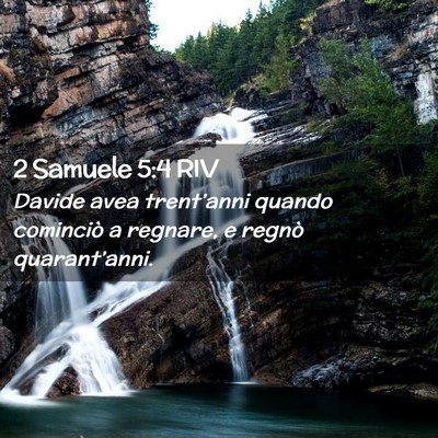 Picture 02 - 2 Samuele 5:4 RIV - Davide avea trent’anni quando cominciò a - Bible Verse Picture