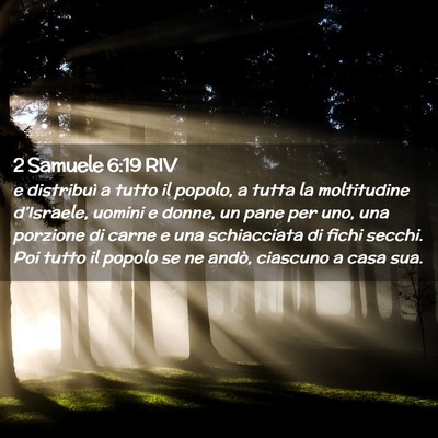 Picture 02 - 2 Samuele 6:19 RIV - e distribuì a tutto il popolo, a tutta la - Bible Verse Picture