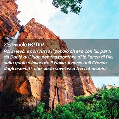 Picture 02 - 2 Samuele 6:2 RIV - Poi si levò, e con tutto il popolo ch’era con - Bible Verse Picture