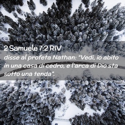 Picture 02 - 2 Samuele 7:2 RIV - disse al profeta Nathan: “Vedi, io abito in una - Bible Verse Picture
