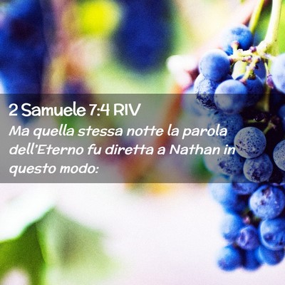 Picture 02 - 2 Samuele 7:4 RIV - Ma quella stessa notte la parola dell’Eterno fu - Bible Verse Picture