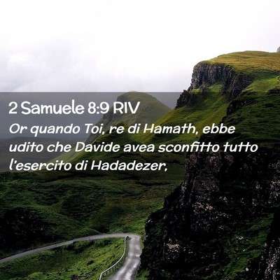 Picture 02 - 2 Samuele 8:9 RIV - Or quando Toi, re di Hamath, ebbe udito che - Bible Verse Picture