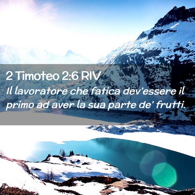 Picture 02 - 2 Timoteo 2:6 RIV - Il lavoratore che fatica dev’essere il primo ad - Bible Verse Picture