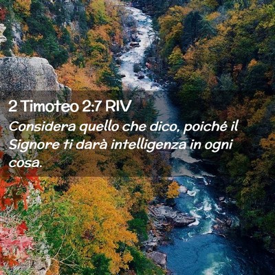 Picture 02 - 2 Timoteo 2:7 RIV - Considera quello che dico, poiché il Signore ti - Bible Verse Picture