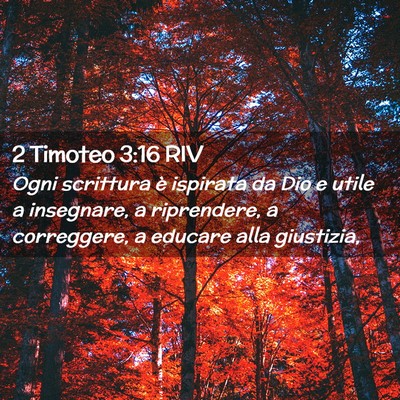 Picture 02 - 2 Timoteo 3:16 RIV - Ogni scrittura è ispirata da Dio e utile a - Bible Verse Picture