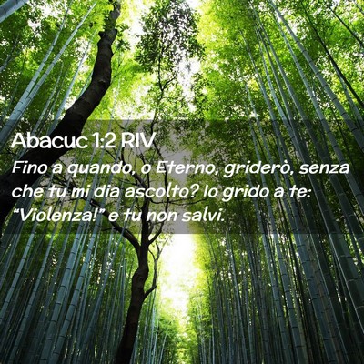 Picture 02 - Abacuc 1:2 RIV - Fino a quando, o Eterno, griderò, senza che tu - Bible Verse Picture
