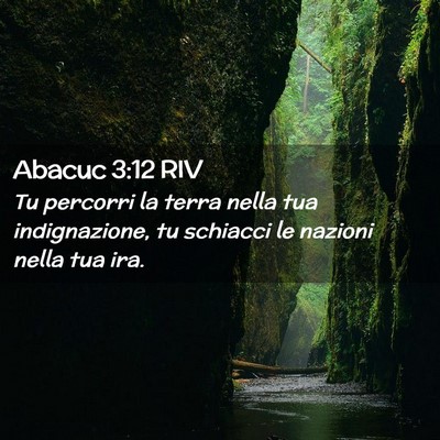 Picture 02 - Abacuc 3:12 RIV - Tu percorri la terra nella tua indignazione, tu - Bible Verse Picture