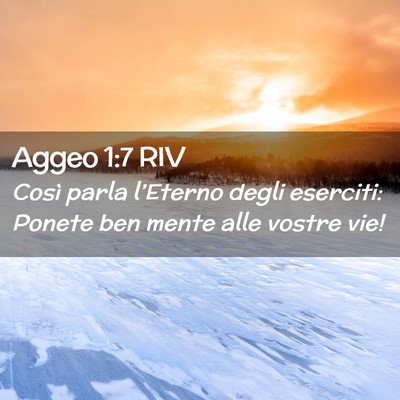 Picture 02 - Aggeo 1:7 RIV - Così parla l’Eterno degli eserciti: Ponete ben - Bible Verse Picture