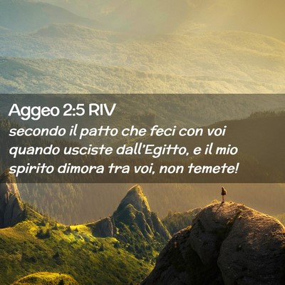 Picture 02 - Aggeo 2:5 RIV - secondo il patto che feci con voi quando usciste - Bible Verse Picture