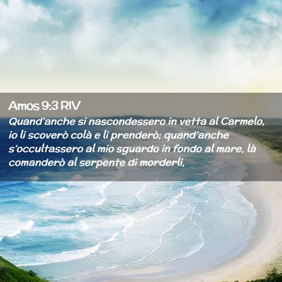 Picture 02 - Amos 9:3 RIV - Quand’anche si nascondessero in vetta al - Bible Verse Picture
