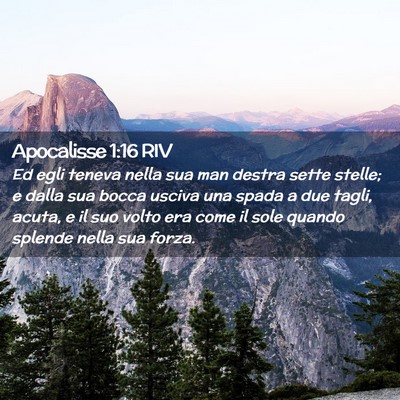 Picture 02 - Apocalisse 1:16 RIV - Ed egli teneva nella sua man destra sette stelle; - Bible Verse Picture