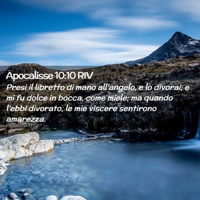 Picture 02 - Apocalisse 10:10 RIV - Presi il libretto di mano all’angelo, e lo - Bible Verse Picture