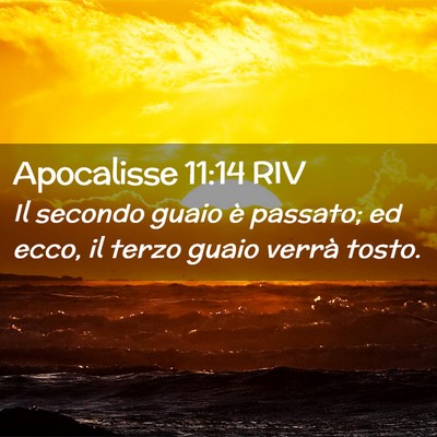 Picture 02 - Apocalisse 11:14 RIV - Il secondo guaio è passato; ed ecco, il terzo - Bible Verse Picture