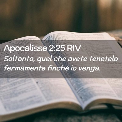 Picture 02 - Apocalisse 2:25 RIV - Soltanto, quel che avete tenetelo fermamente - Bible Verse Picture