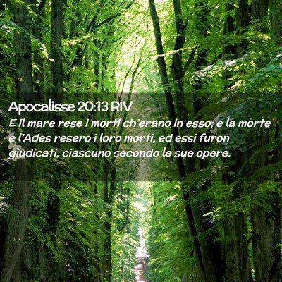 Picture 02 - Apocalisse 20:13 RIV - E il mare rese i morti ch’erano in esso; e la - Bible Verse Picture