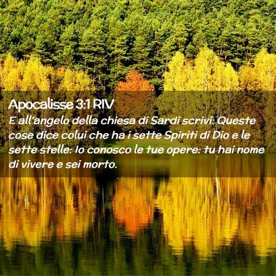 Picture 02 - Apocalisse 3:1 RIV - E all’angelo della chiesa di Sardi scrivi: - Bible Verse Picture