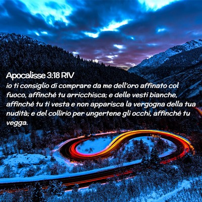 Picture 02 - Apocalisse 3:18 RIV - io ti consiglio di comprare da me dell’oro - Bible Verse Picture