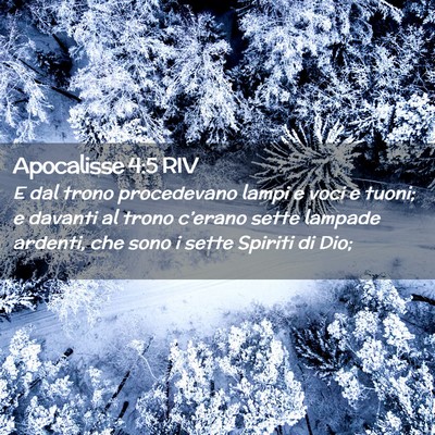 Picture 02 - Apocalisse 4:5 RIV - E dal trono procedevano lampi e voci e tuoni; e - Bible Verse Picture